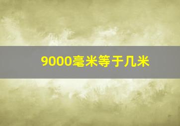 9000毫米等于几米