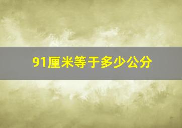 91厘米等于多少公分