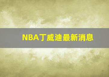 NBA丁威迪最新消息