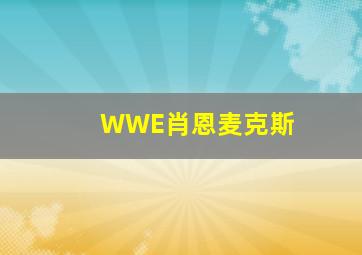 WWE肖恩麦克斯