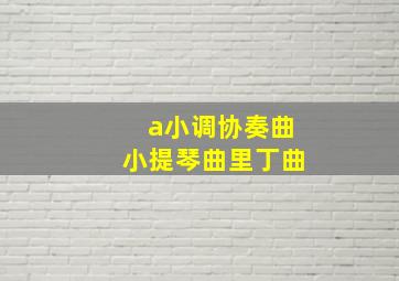 a小调协奏曲小提琴曲里丁曲