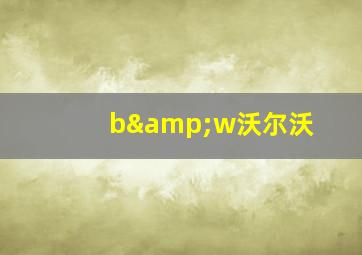 b&w沃尔沃