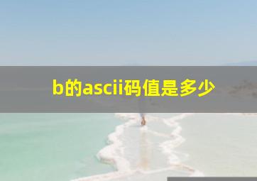 b的ascii码值是多少