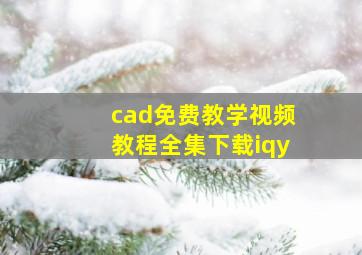 cad免费教学视频教程全集下载iqy