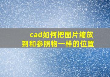 cad如何把图片缩放到和参照物一样的位置