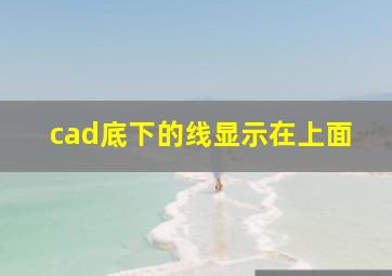 cad底下的线显示在上面