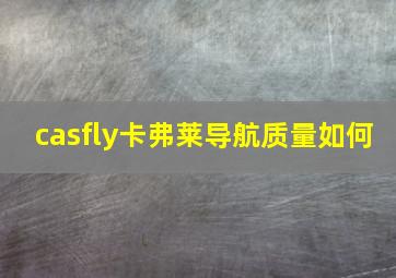 casfly卡弗莱导航质量如何