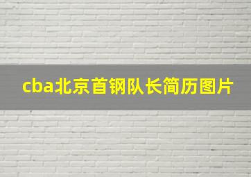 cba北京首钢队长简历图片