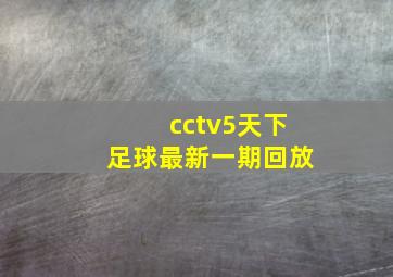 cctv5天下足球最新一期回放