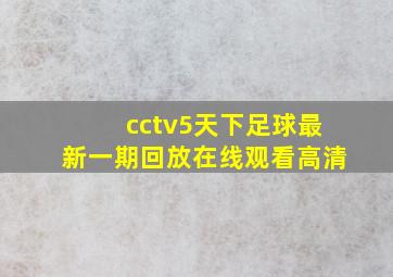 cctv5天下足球最新一期回放在线观看高清