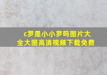 c罗是小小罗吗图片大全大图高清视频下载免费