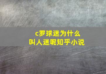 c罗球迷为什么叫人迷呢知乎小说