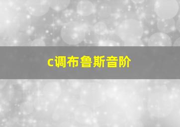 c调布鲁斯音阶