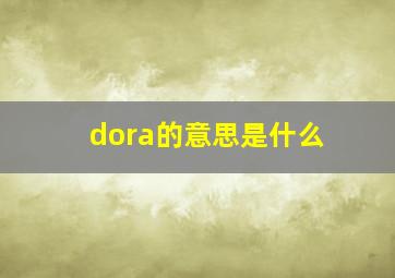 dora的意思是什么