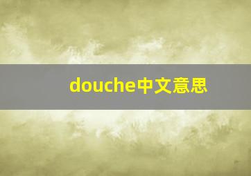 douche中文意思