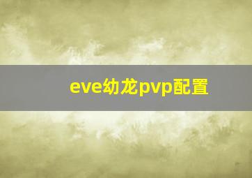 eve幼龙pvp配置