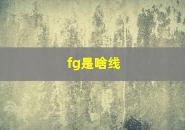 fg是啥线