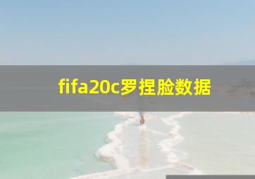 fifa20c罗捏脸数据