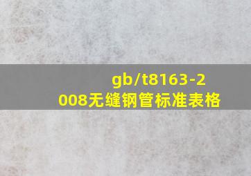 gb/t8163-2008无缝钢管标准表格