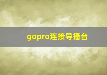 gopro连接导播台