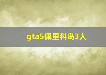 gta5佩里科岛3人