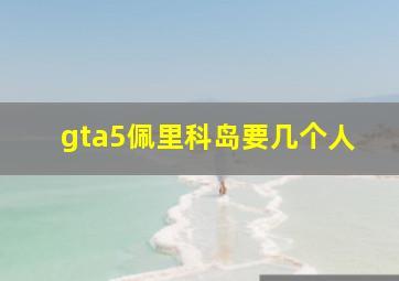 gta5佩里科岛要几个人