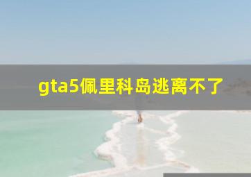 gta5佩里科岛逃离不了