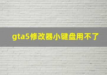 gta5修改器小键盘用不了