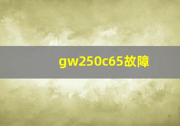 gw250c65故障