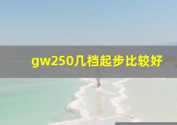 gw250几档起步比较好