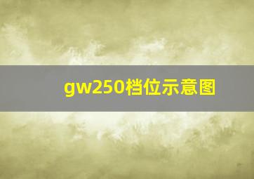 gw250档位示意图