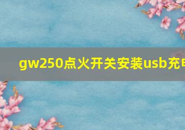 gw250点火开关安装usb充电