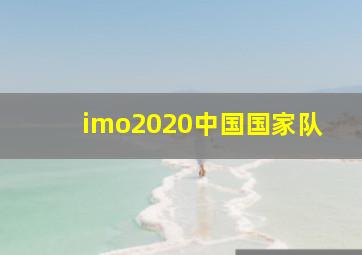 imo2020中国国家队