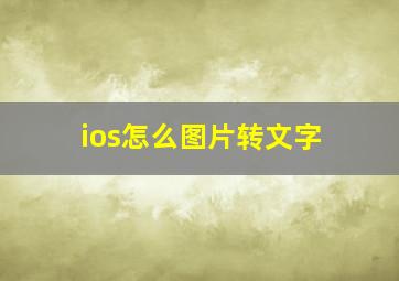 ios怎么图片转文字