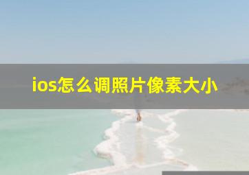 ios怎么调照片像素大小