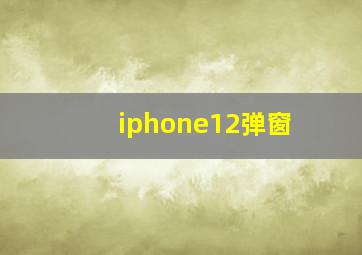 iphone12弹窗