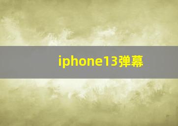 iphone13弹幕