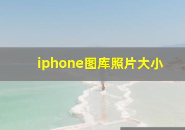 iphone图库照片大小