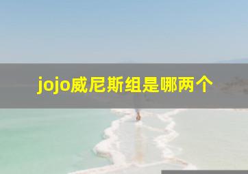 jojo威尼斯组是哪两个