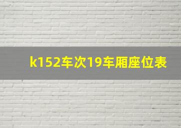 k152车次19车厢座位表