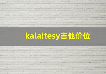 kalaitesy吉他价位