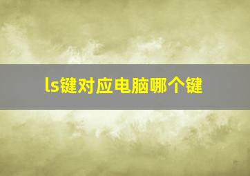 ls键对应电脑哪个键