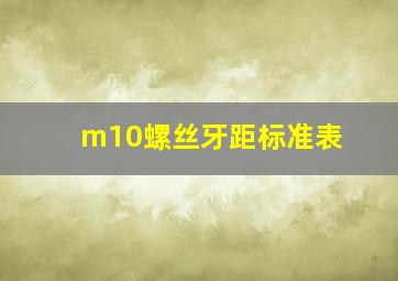 m10螺丝牙距标准表