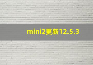 mini2更新12.5.3