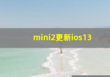 mini2更新ios13