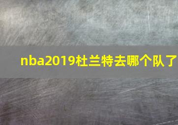 nba2019杜兰特去哪个队了