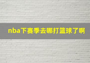 nba下赛季去哪打篮球了啊