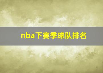 nba下赛季球队排名