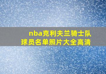 nba克利夫兰骑士队球员名单照片大全高清