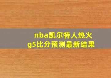 nba凯尔特人热火g5比分预测最新结果